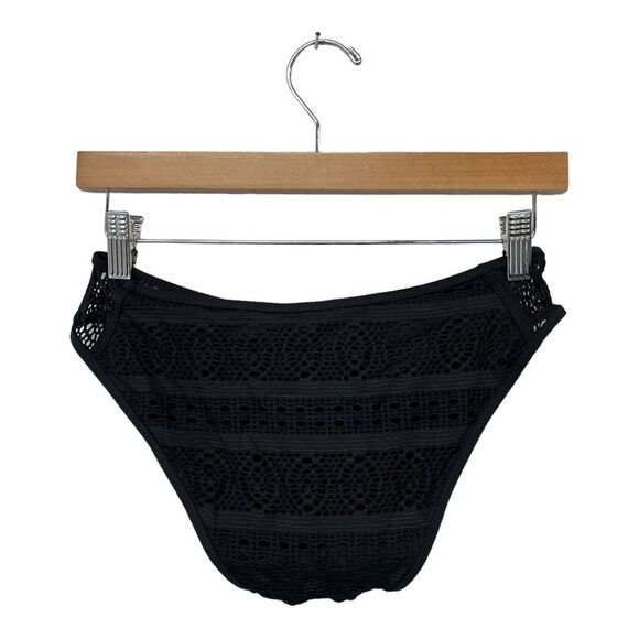NWOT Becca | Virtue BLACK Colorplay Crochet Hipster Bikini Bottoms Small - Picture 5 of 7